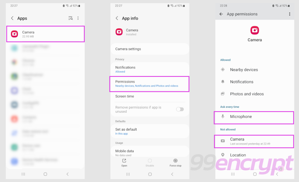 Android phone green dot 