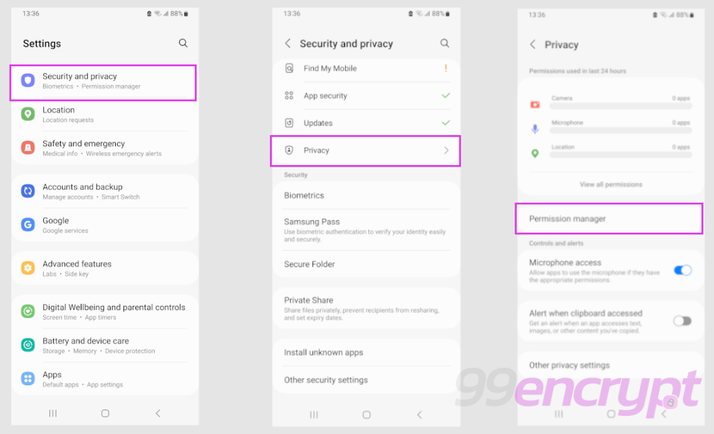 Android phone green dot