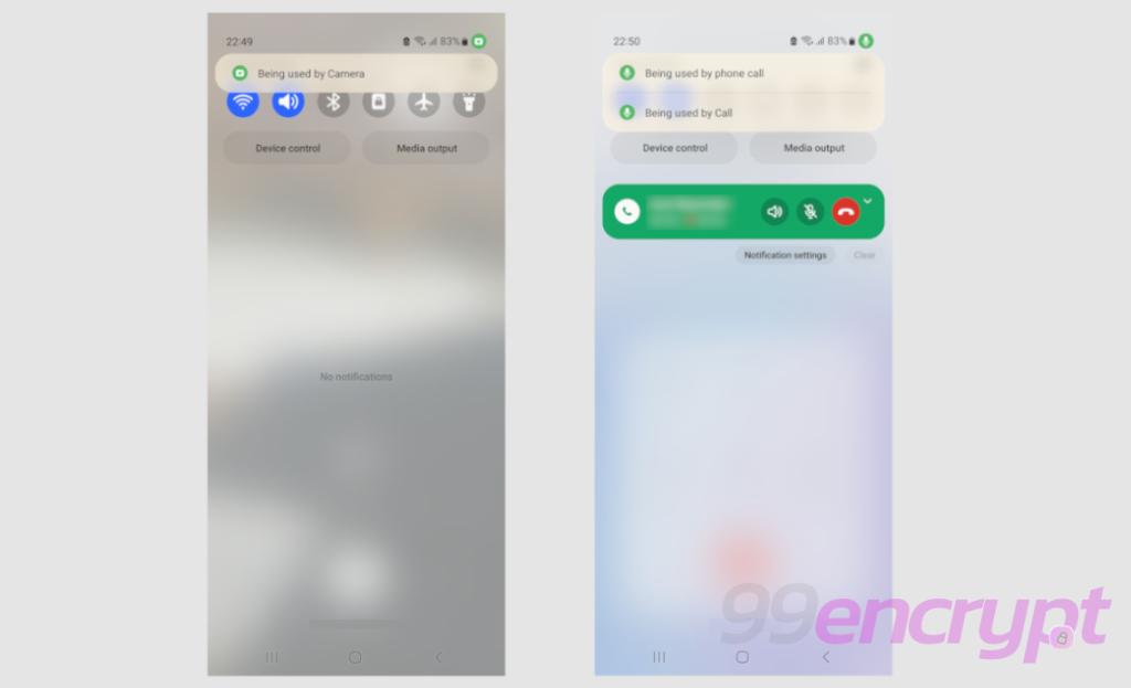 Android phone green dot