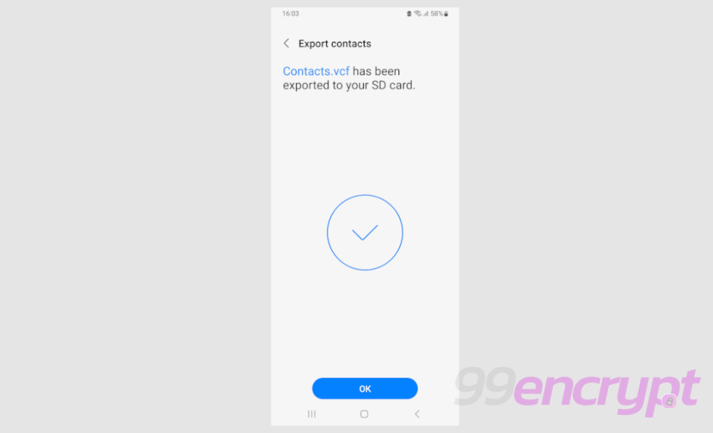 Export Contacts On Android Phone