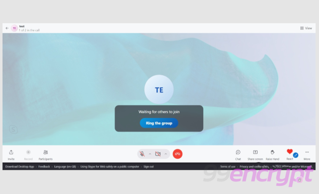 View of the meeting room