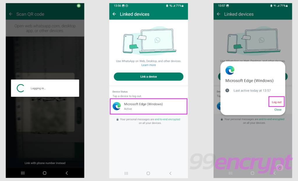 If you don't want to continue, you have option to terminate a session