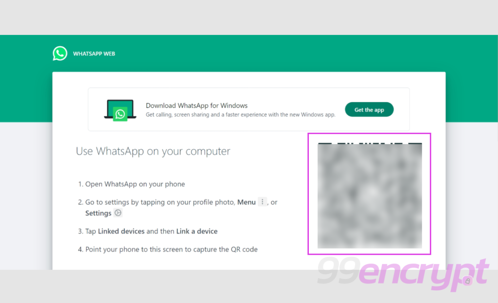 You will need scan the displayed QR to synchronised with your WhatsApp account