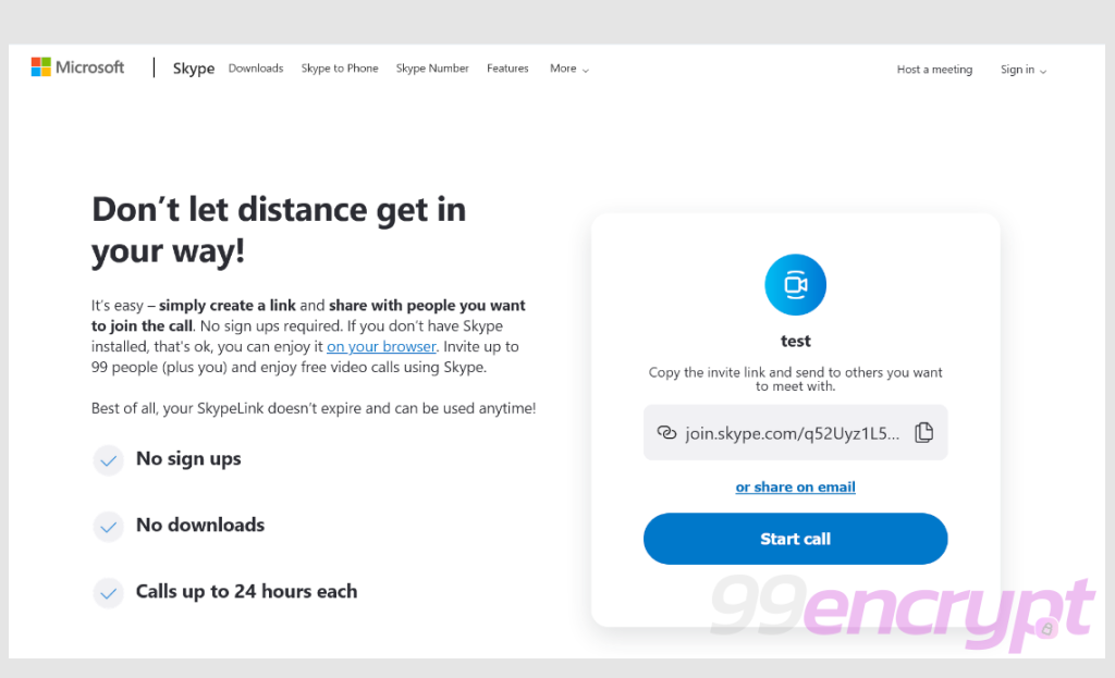 You will option to share the meeting link